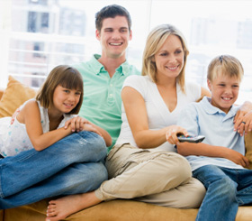 Family Watching TV